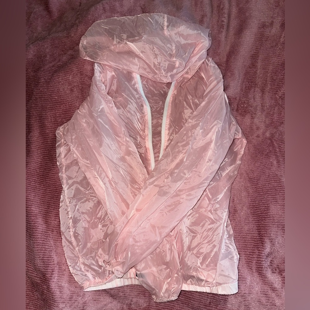 brandy melville pastel pink windbreaker
